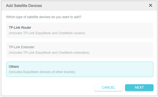 Il y a 3 menus du routeur TP-Link, de l'extension TP-Link et d'autres sont répertoriés sur le côté gauche de l'image, et la liste des options Annuler et Suivant se trouve dans le coin droit.