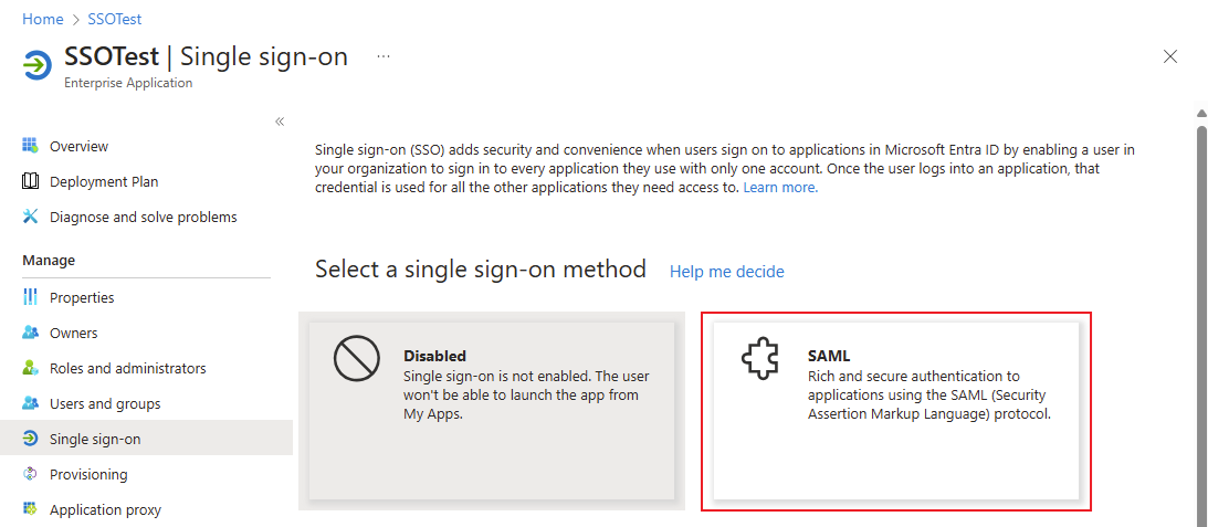 Choose the second part of this unit to set up single sign-on.