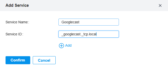 Configure your Service name/Service ID.