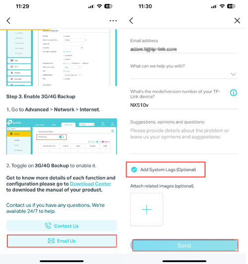 Send an email to TP-Link support with system logs attached.