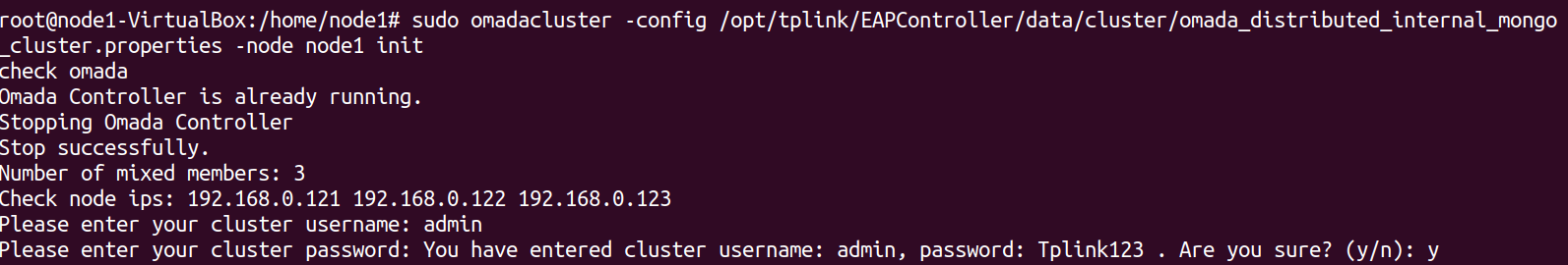 Example of initializing a node.