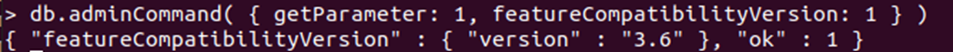 Get the current value of FeatureCompatibilityVersion.