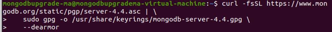 input MongoDB v4.4 mirror path into the list file.