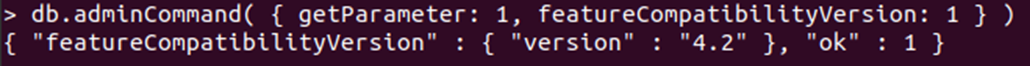 Get the current value of FeatureCompatibilityVersion.