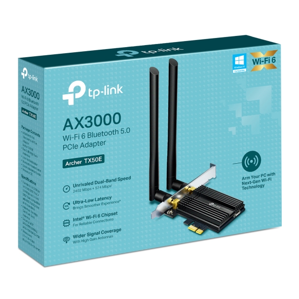 AX3000 Wi-Fi 6 Bluetooth 5.0 PCIe Adapter 1